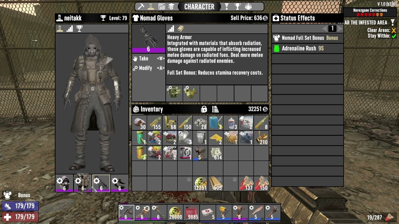 Heavy Armor set that let's you run faster, the shoes of nomad armor - 7 Days To Die v1.0