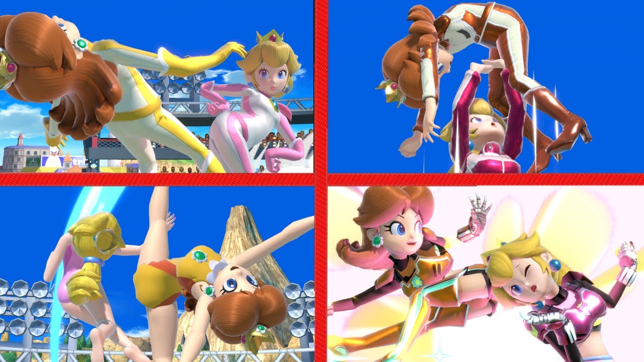 Super Smash Bros Ultimate: Peach Vs Daisy (4 COSTUMES)