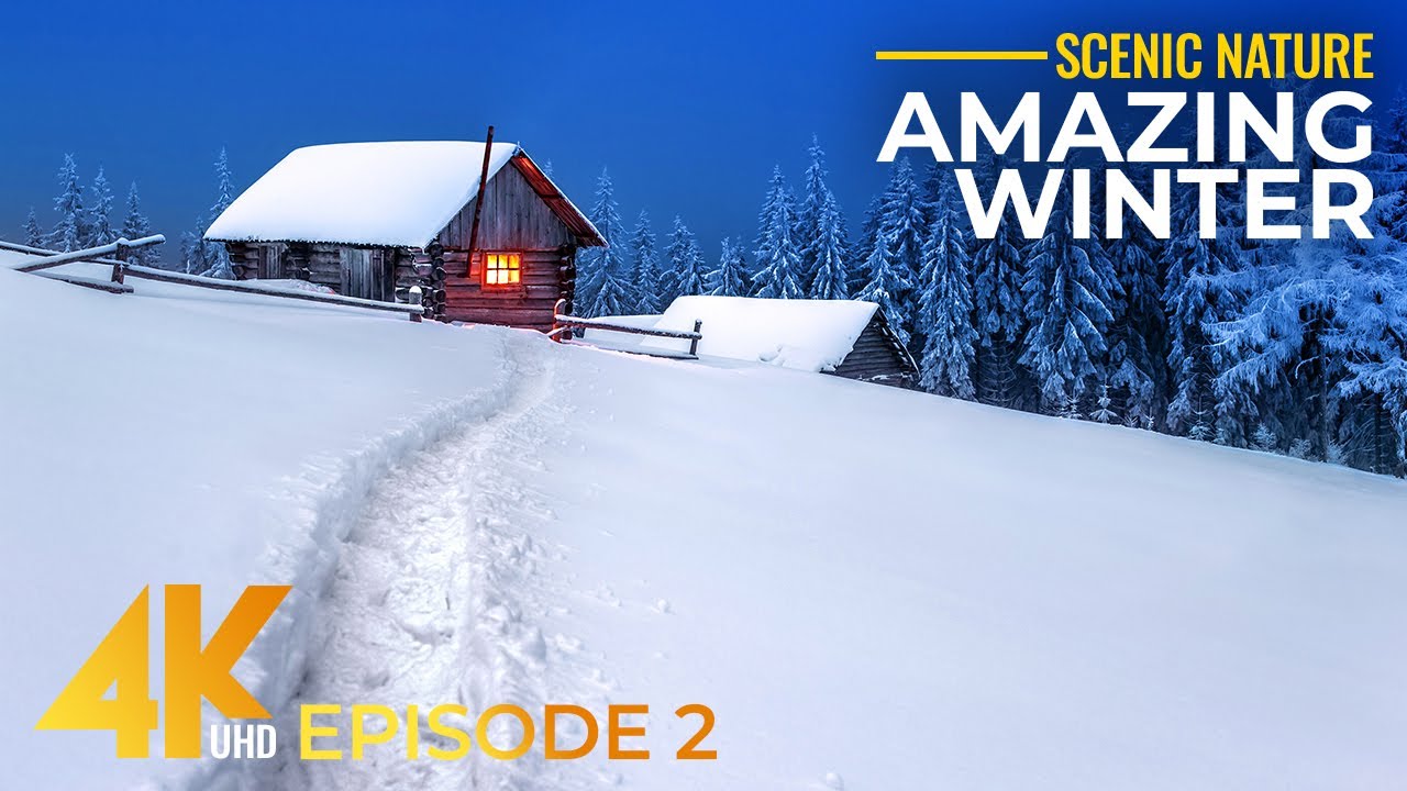 Amazing Winter Scenes in 4K - Episode 2 | Stunning Snowy Landscapes + Authentic Nature Sounds