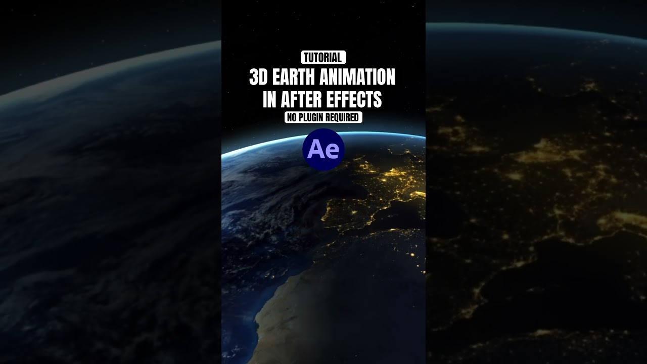 Create a 3D realistic Earth animation in After Effects | CC Sphere 