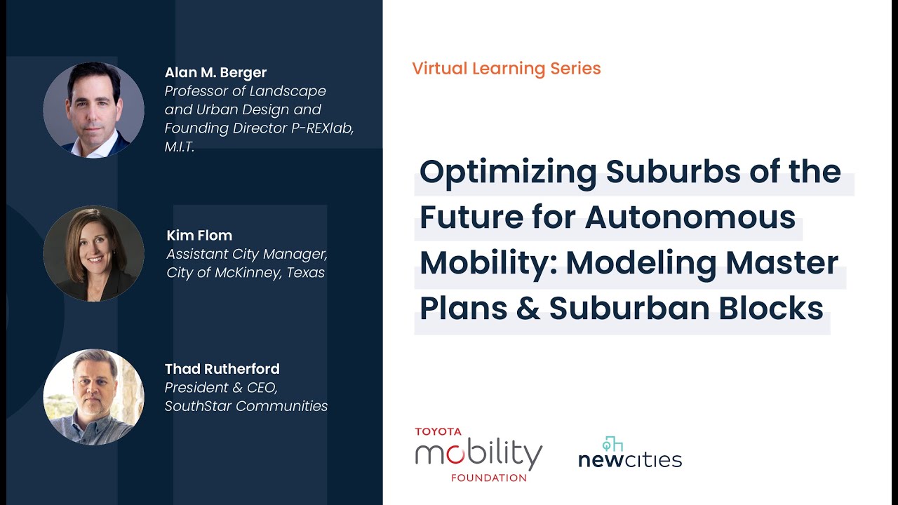Optimizing Suburbs of the Future for Autonomous Mobility:  Modeling Master Plans and Suburban Blocks