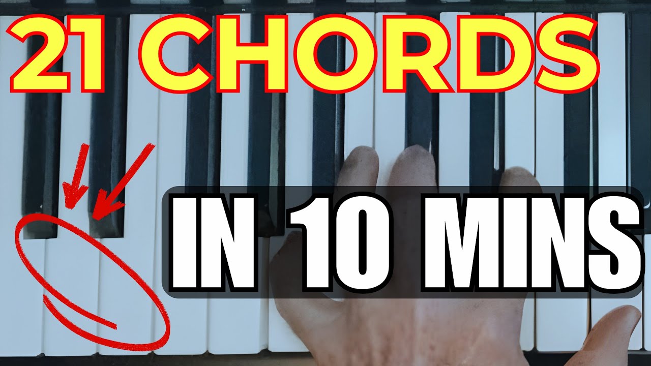 Learn EVERY Beginner Piano Chord: 21 Chords on White Keys Only!