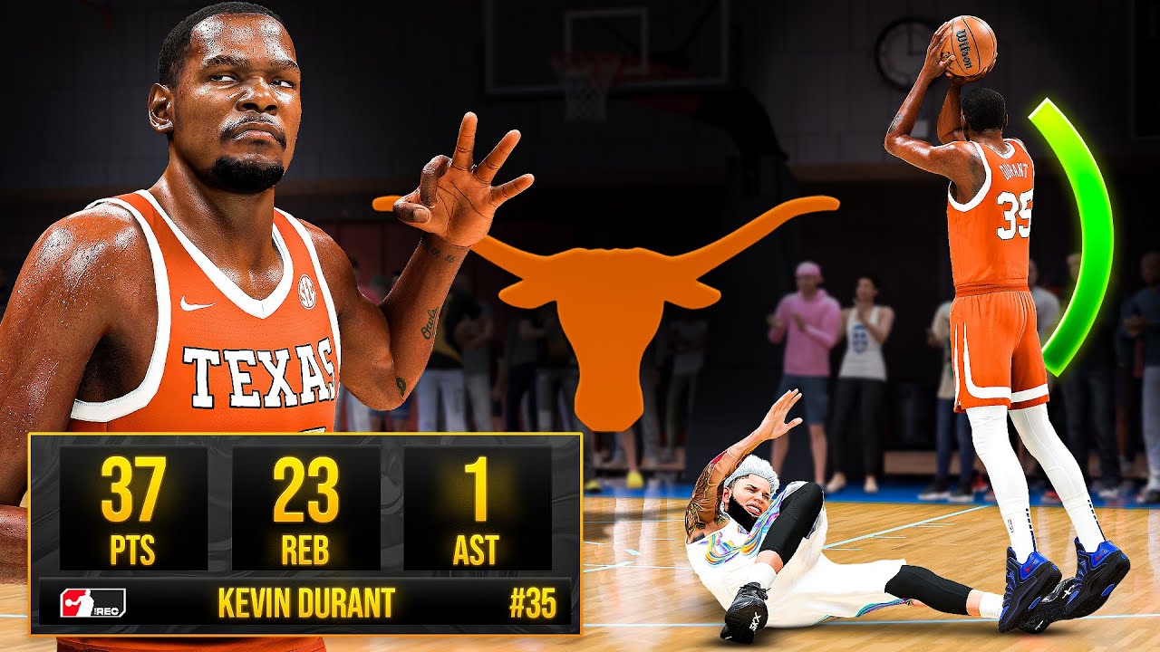 Recreating Kevin Durant's Career High for Texas Longhorns on NBA 2K