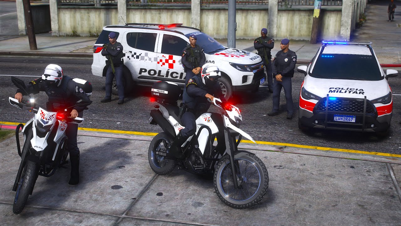 LADRÃO FRACO NO PINOTE! ROCAM CONFRONTA CRIMINOSO PMESP | GTA 5 POLICIAL