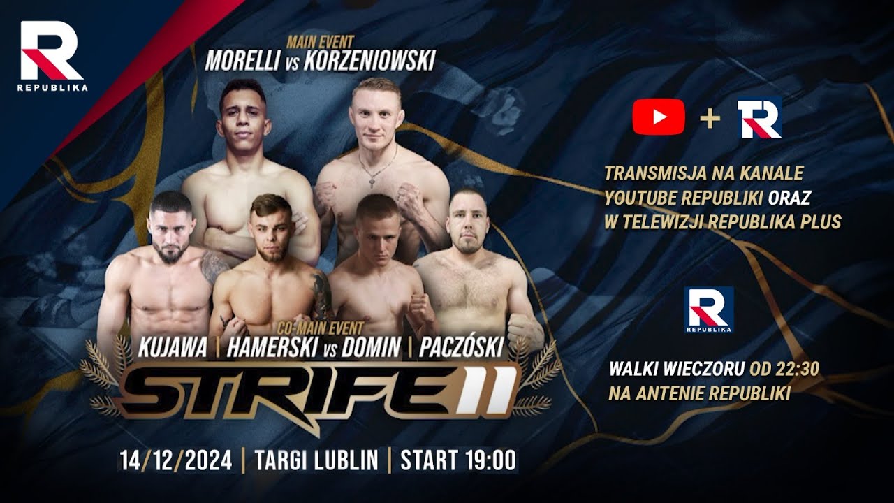 Gala Strife MMA 11 tylko w TV Republika 🔴 Oglądaj ZA DARMO!