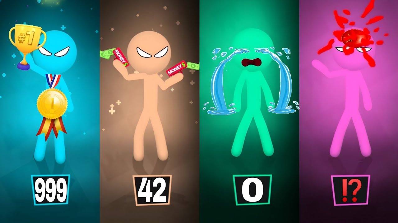 Stickman Party 1 2 3 4 Players - Tournament Cup Gameplay - MiniGames Update