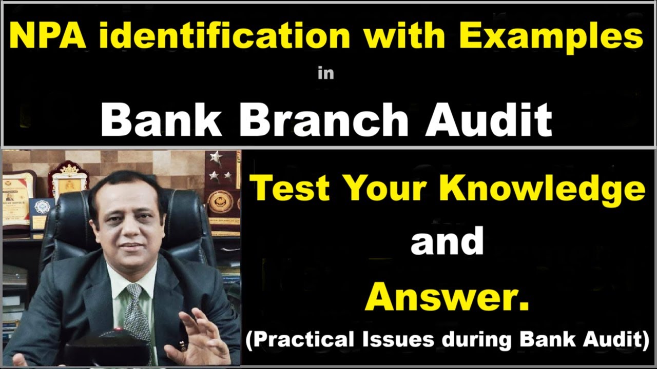 NPA identification in Bank Branch Audit - Case Studies with Examples | Test Your Knowledge & Answer