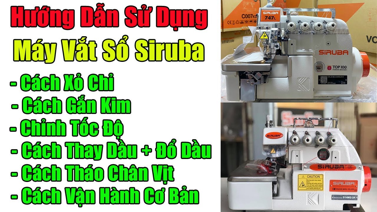 Hướng Dẫn Sử Dụng Máy Vắt Sổ Cơ Bản Cho Người Mới #nganhmaymac