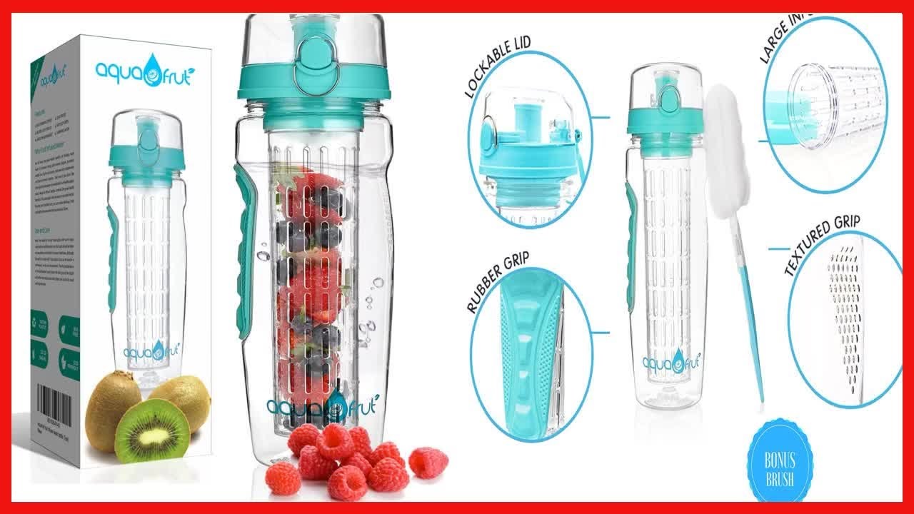 AquaFrut 32 OZ Fruit Infuser Water Bottle BPA-Free Fruit Infusion Sports Bottle