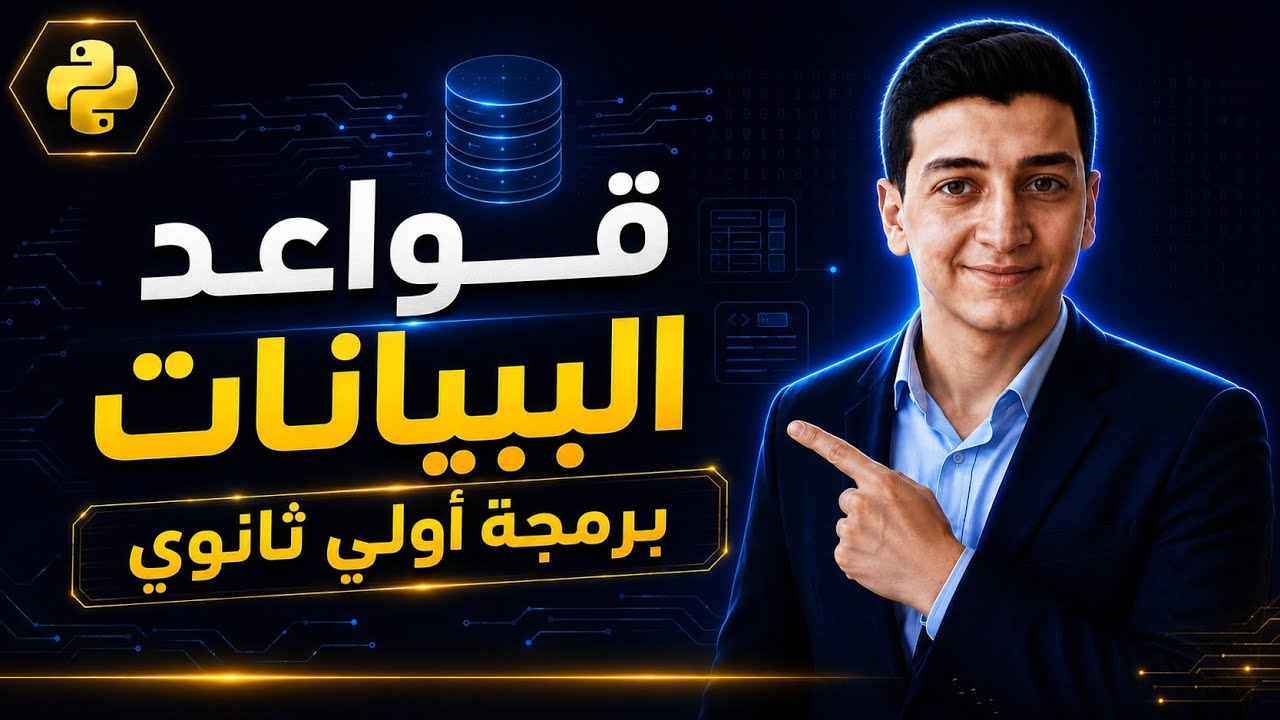 مراجعة الفصل التاسع كامل قواعد البيانات برمجة اولي ثانوي الترم الثاني 2026