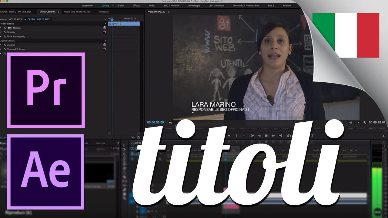🔥 🎬 Titoli professionali con After Effects - Tutorial in Italiano