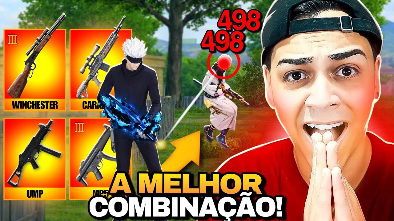 FREITAS USANDO A MELHOR COMBINAÇÃO DE ARMAS DO FREE FIRE VEJAM! ELE LIMPOU TODO O MAPA NO EMULADOR..