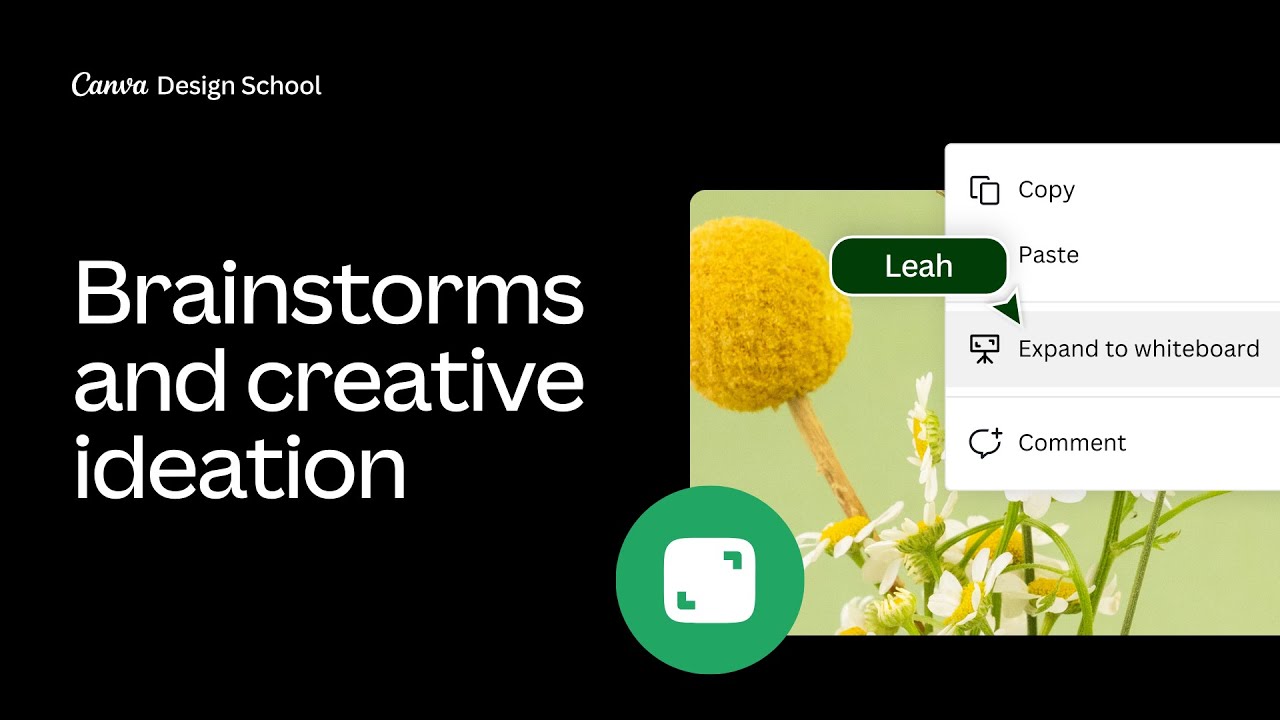 Brainstorms and creative ideation with Canva Whiteboards