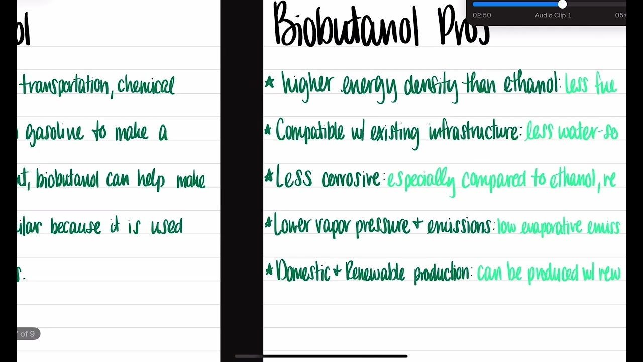 Taylyn Sullivan&rsquo;s Biofuel Project: Biobutanol