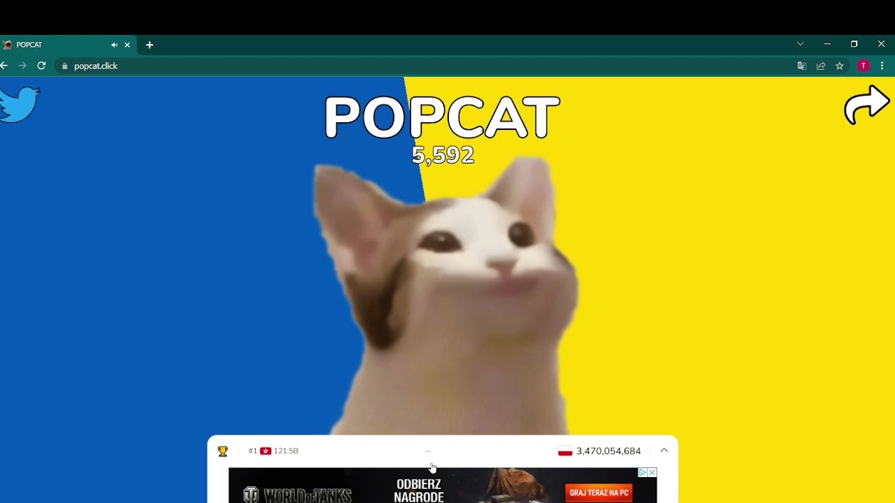6221 kliknięć na POP CAT #2   #Ukraina
