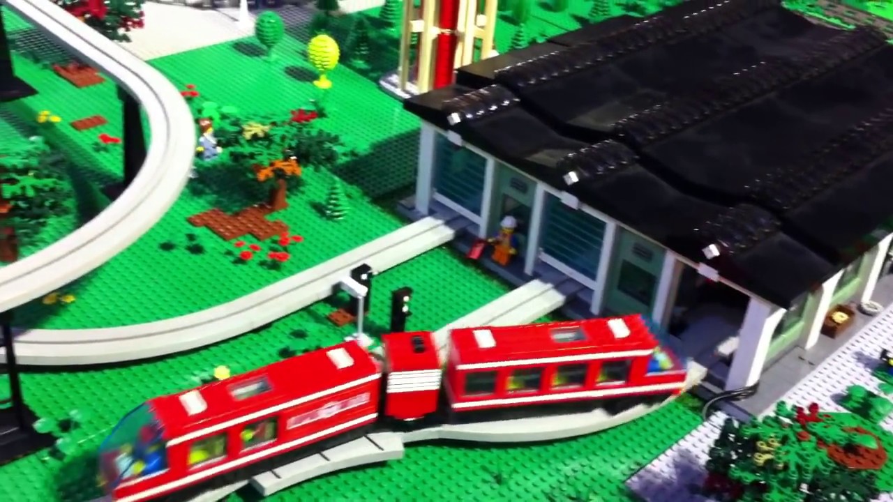 LEGO NXT monorail depot and trains table at KidsFest Prague 2015