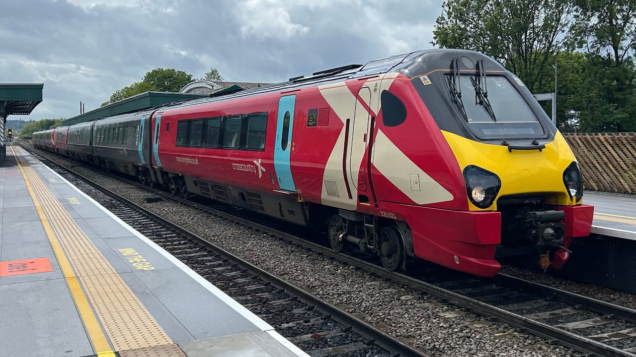 220023 + 220028 XC leaving Chesterfield railway station 