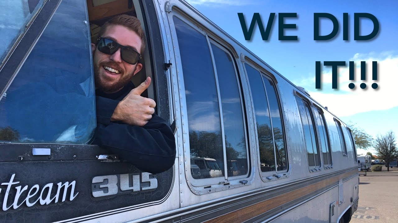 Driving a Vintage Airstream Motorhome + RV Boondocking on BLM Land