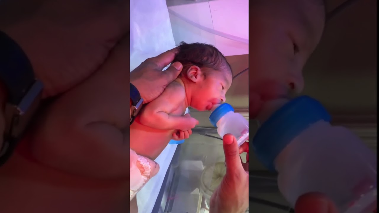 Bottle Feeding 🍼 Born Baby 👶 | First Feed 😍 #shorts #viral #trending