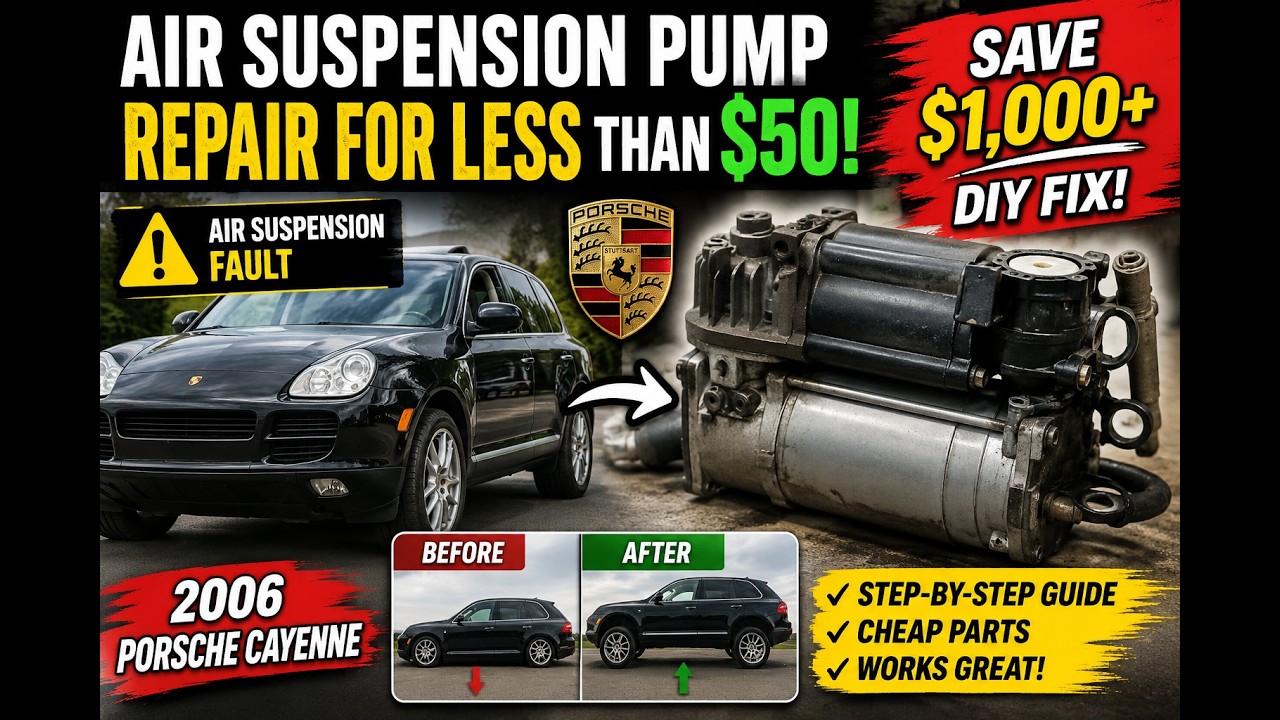 How to repair he air suspension pump on a porsche cayenne for less than $50 bucks #4 1