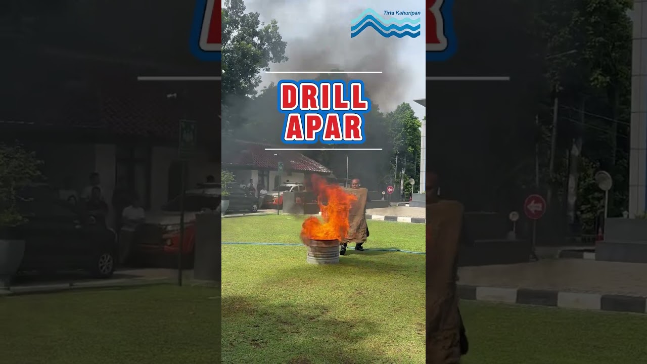 Simulasi Keadaan Darurat Kebakaran dan Drill APAR di Kantor Perumda Tirta Kahuripan