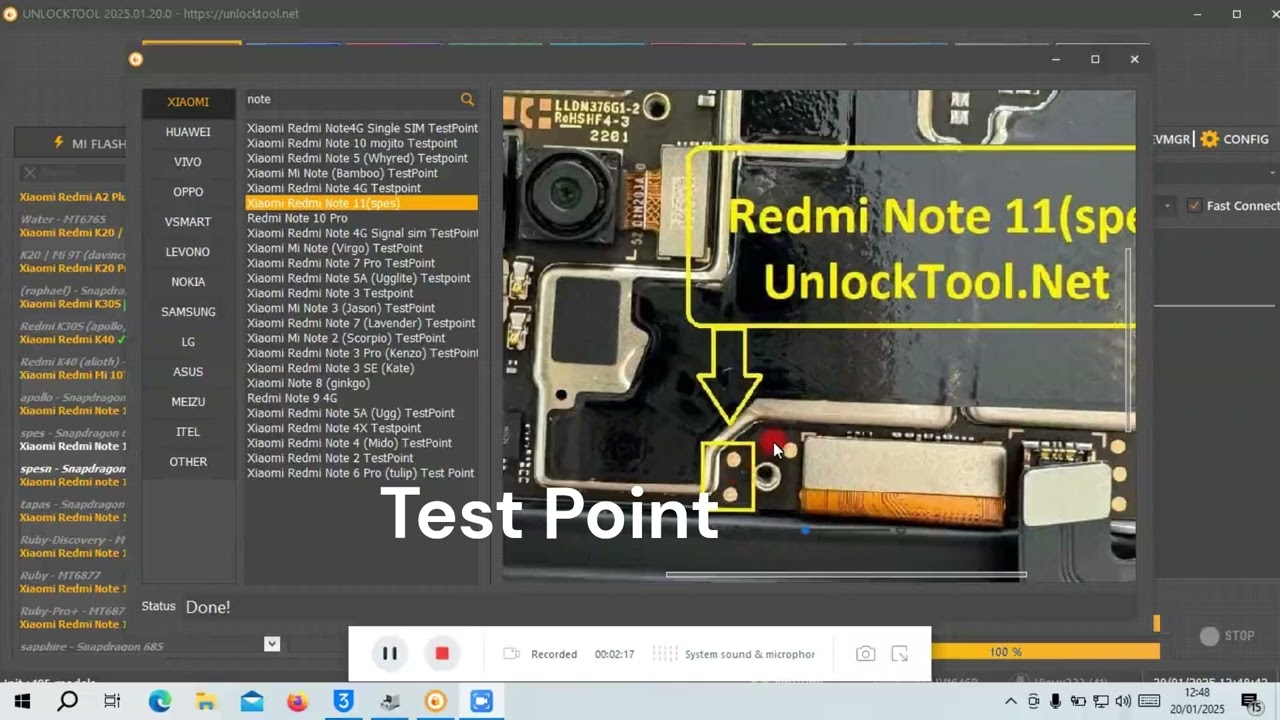 Xiaomi Redim Note 11s / FRP / Reset Via Unlock Tool