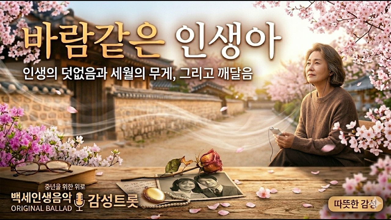 바람같은 인생아 -인생의 덧없음과 세월의 무게를... | #인생노래 #중년음악 #감성트로트
