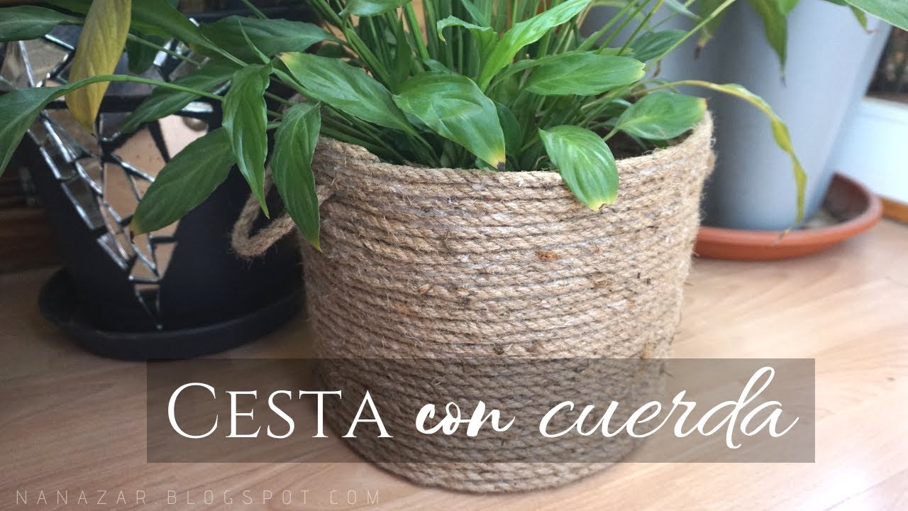 Cesta con cuerda (Rope basket DIY)