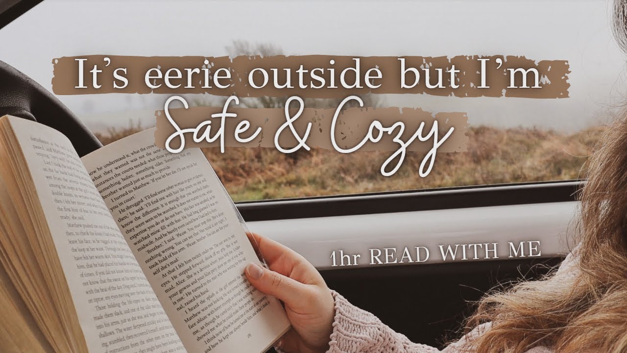 Eerie but cozy READ WITH ME in the car ☁️ Mist & soft music, spooky ambience