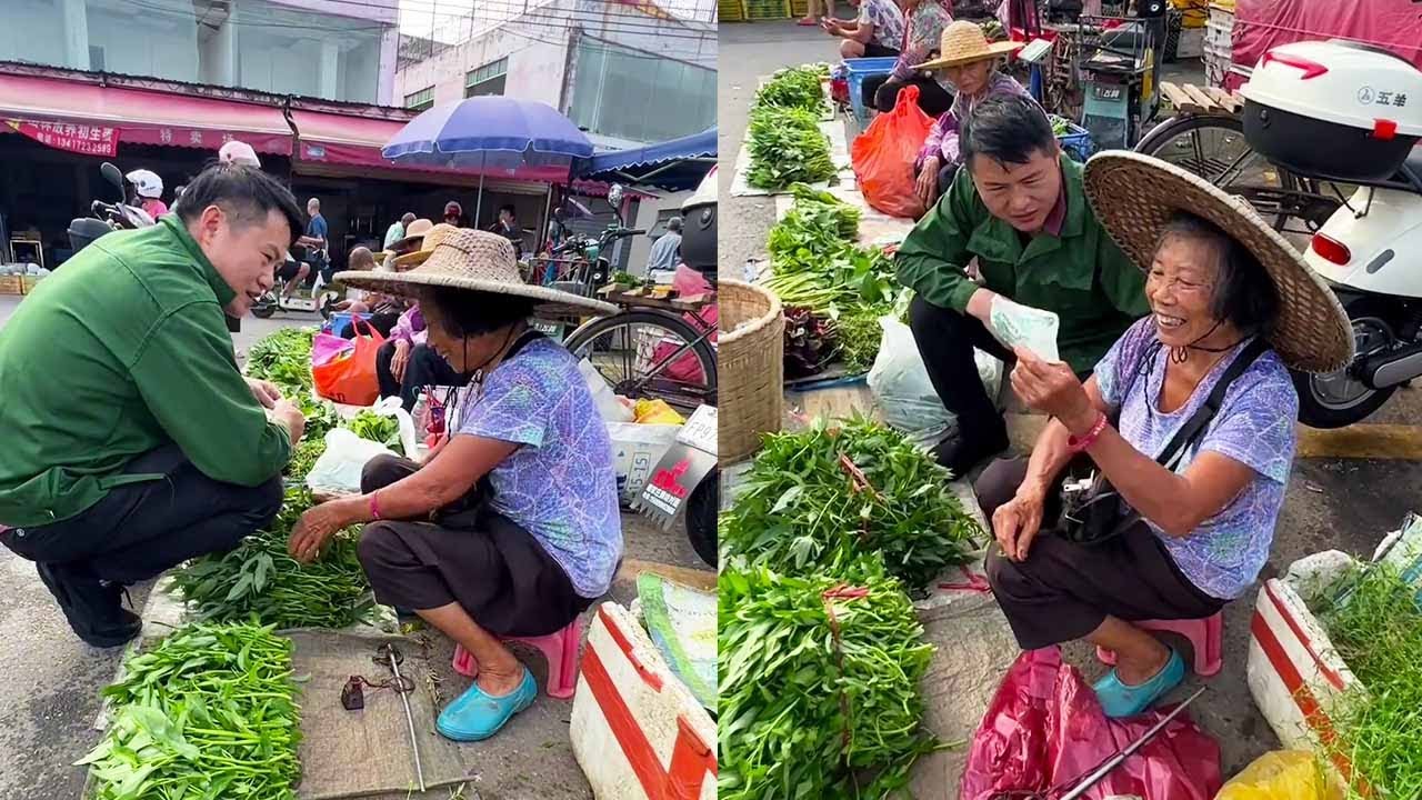 阿義上市集借2塊錢坐車回家，善良大姊拿出3塊錢直接不用阿義還，阿義的回報讓大姊不敢相信是真的！ 【阿義走鄉村】