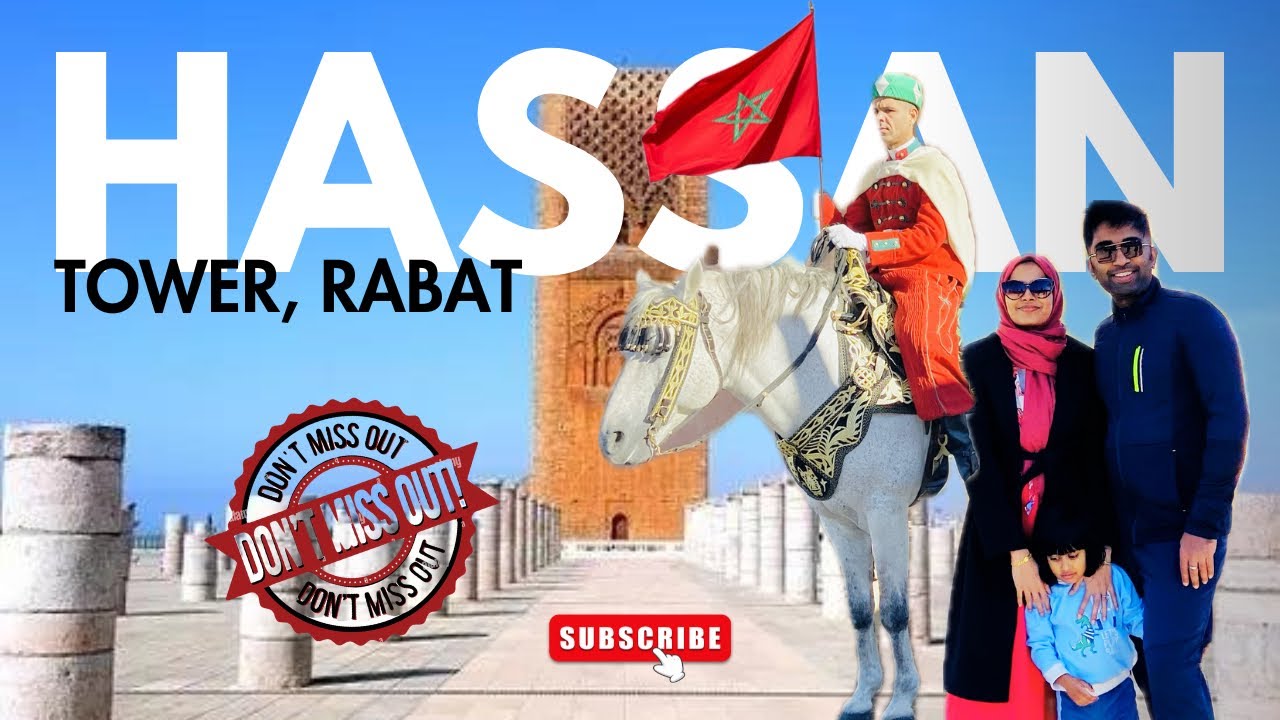HASSAN TOWER AND MAUSOLEUM OF MOHAMMED V - RABAT, MOROCCO|FAMILY TRAVEL VIDEO|4K HD | DEC 2023