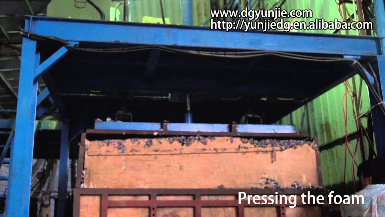 Square foam block producing without steam machine