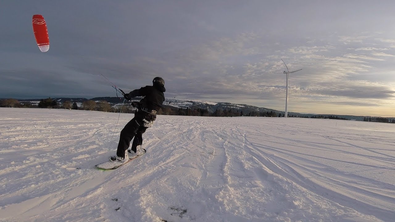 Snowkiting - Mont Crosin (Switzerland)