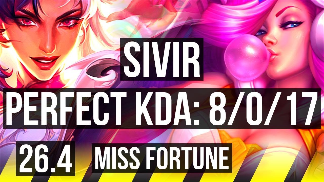 SIVIR & Poppy vs MISS FORTUNE & Galio (ADC) | Perfect KDA: 8/0/17 | KR Master | 26.4