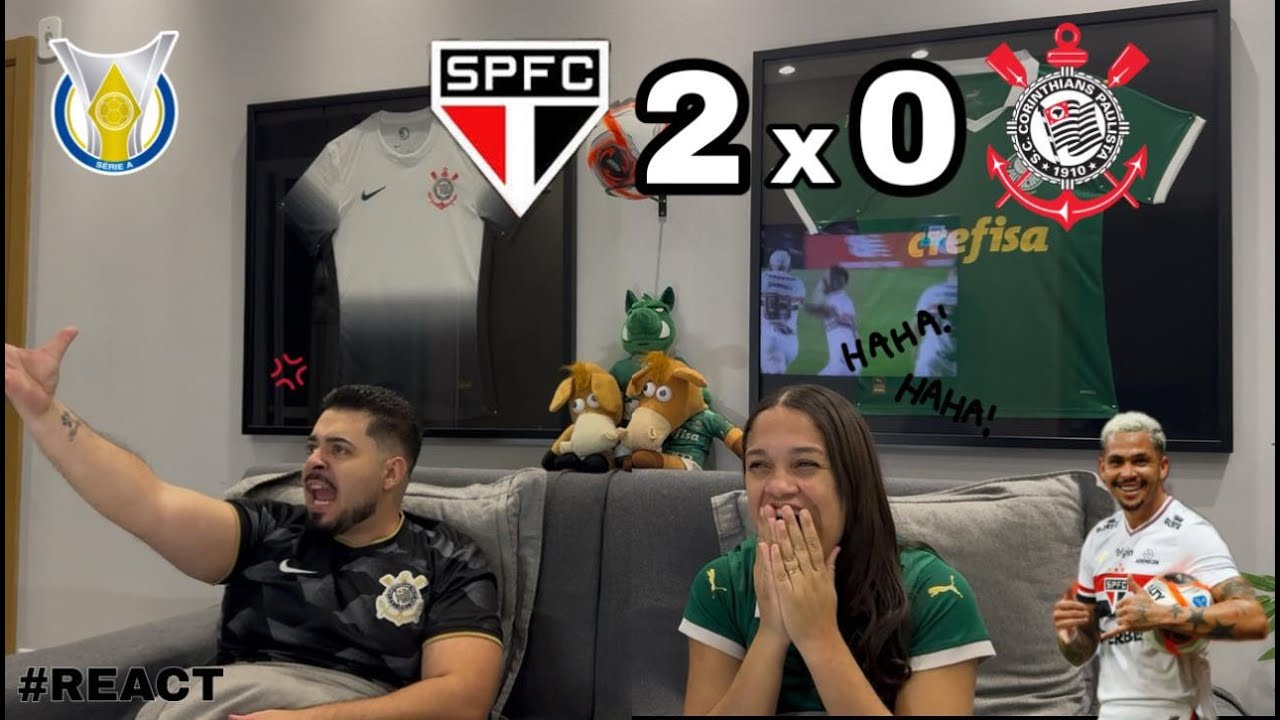 REACT REAÇÕES SÃO PAULO x CORINTHIANS | Casal Rivalidade