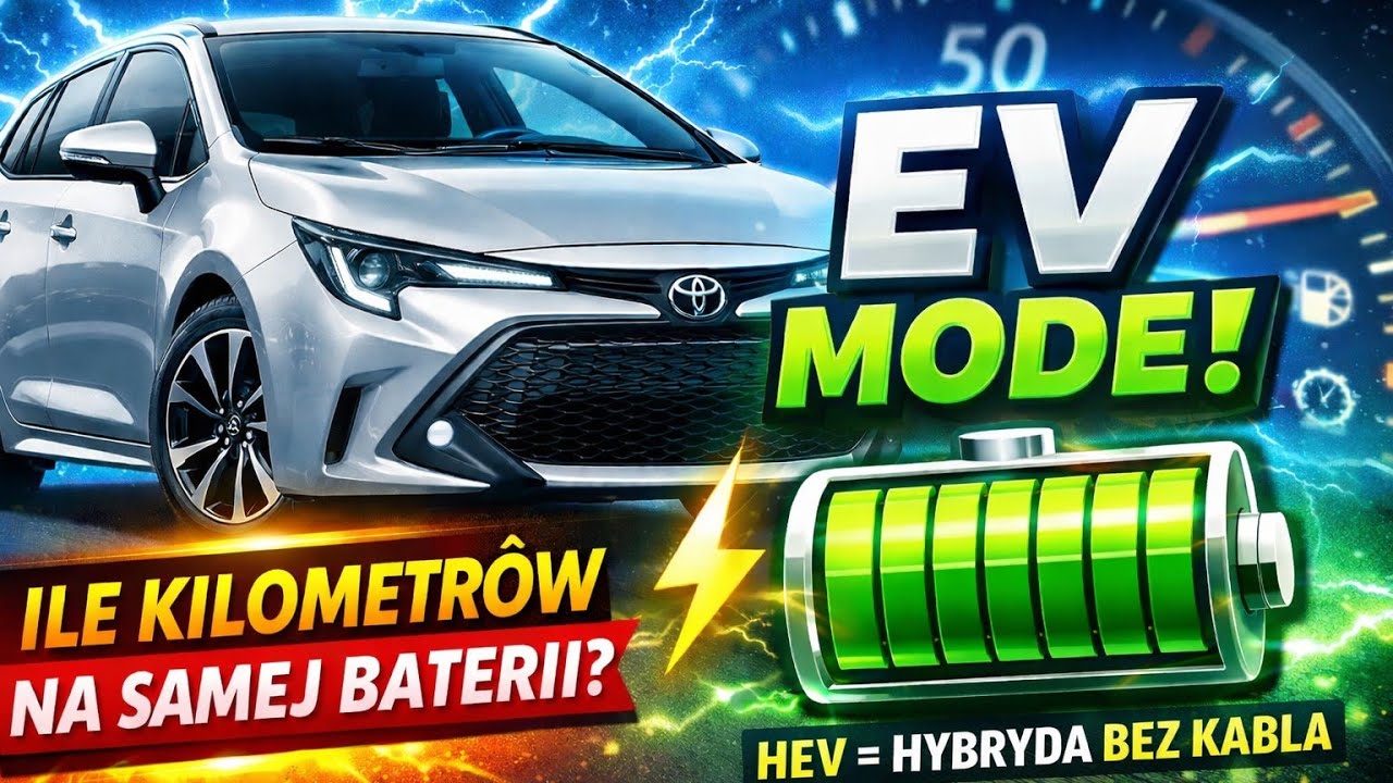 Toyota Corolla Hybrid HEV &ndash; test jazdy tylko na baterii. Suzuki Swace 