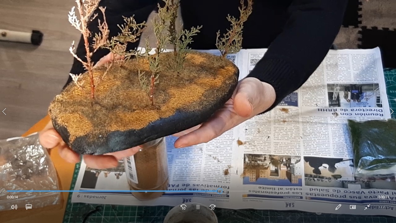 diorama de bosque