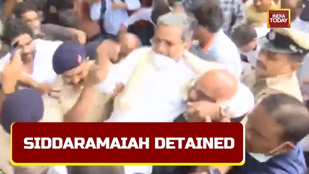 Several Congress Leaders, Workers Detained As Protest Against Modi Govt Turns Ugly