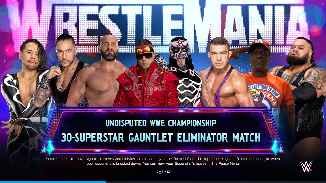 WWE 2K25 30 Man Gauntlet Eliminatior Match