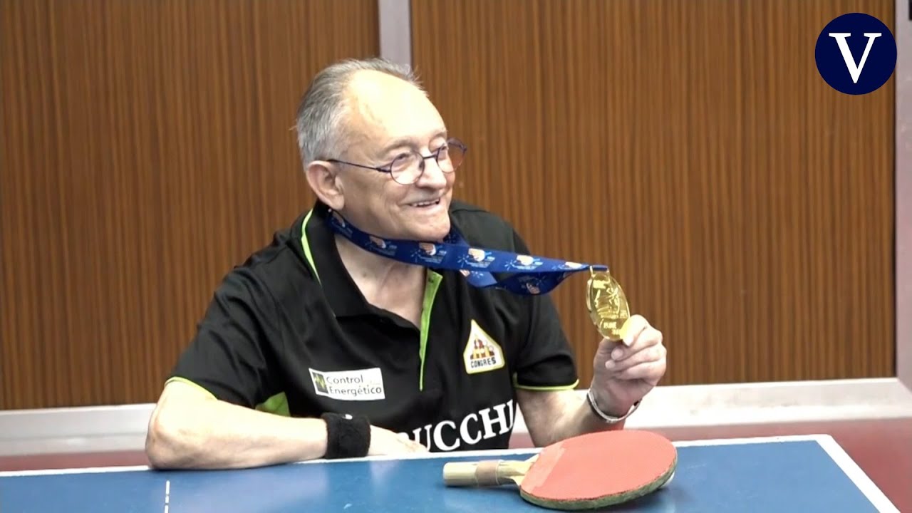 Josep Madurell, campeón del mundo de tenis de mesa con 85 años