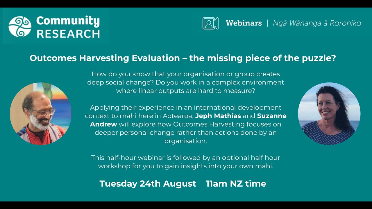 Outcomes Harvesting Evaluation - the missing piece of the puzzle?