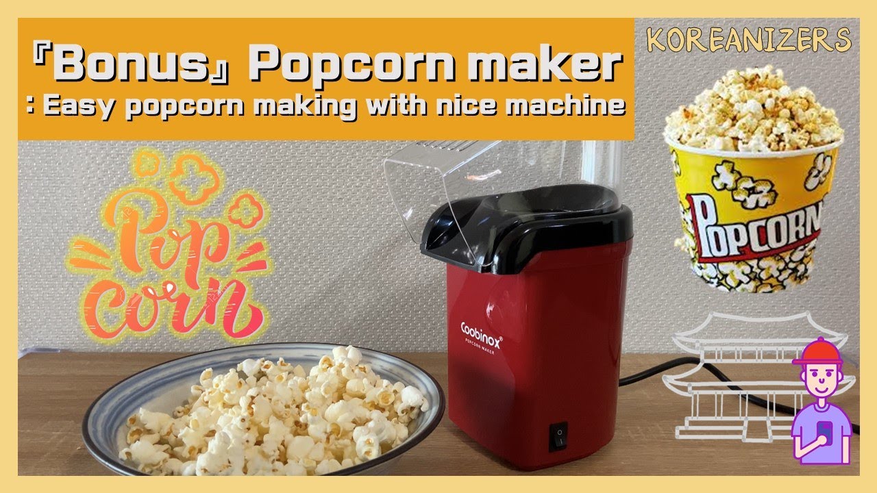 Popcorn maker : Easy popcorn making with nice machine!! (Coobinox popcorn maker, Homecafe, 팝콘 메이커)