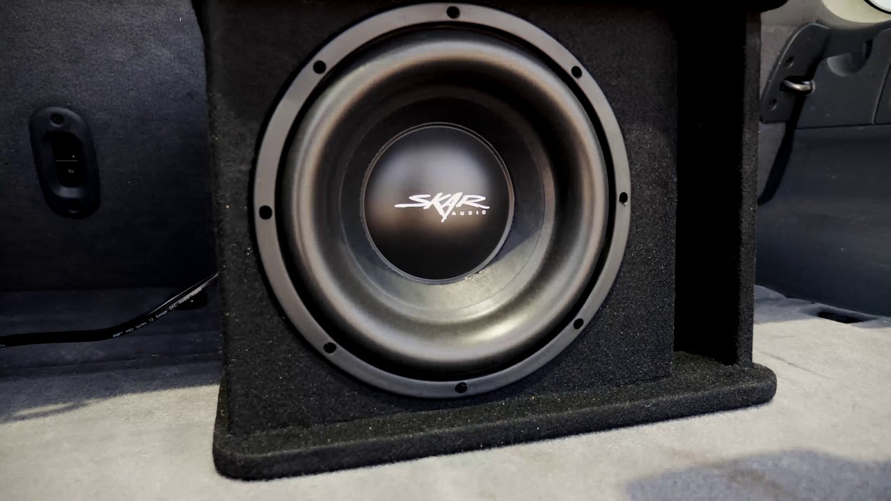 Skar Audio SDR-1X10D2 Single 10-inch Loaded Subwoofer Enclosure Demo!!