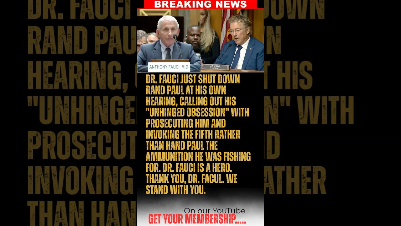 BREAKING: Anthony Fauci Pushes Back Against Rand Paul During Senate Hearing