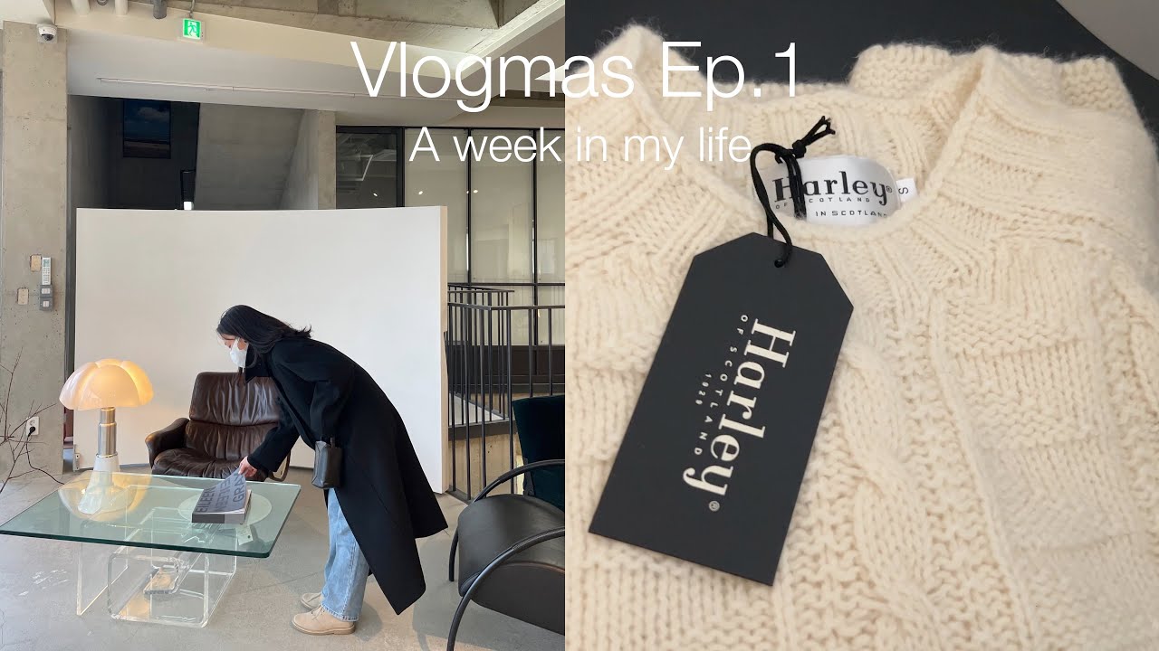 Vlogmas🎅🏻일상 브이로그/겨울은 뭐다?! 재즈다!,전시도 보고 간만에 회현역에가서 엘피도 찾고/포근한 스웨터도 장만했다Harley of scotland