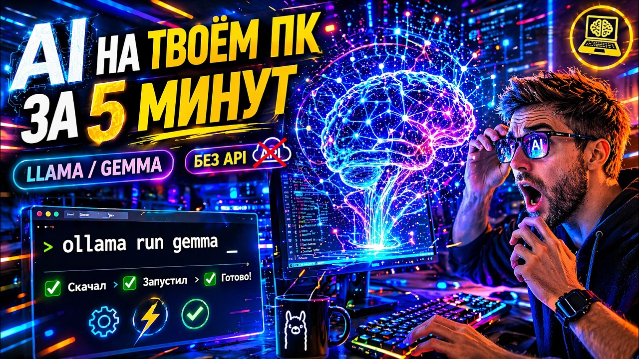 Как запустить AI локально (Ollama) &mdash; быстро и без API