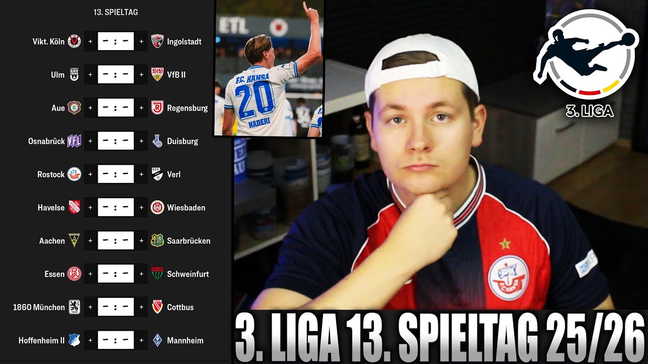 3. Liga Prognose 13. Spieltag 🔴 Naderi im Fokus anderer Klubs? Hansa Rostock - Verl | 1860 - Cottbus