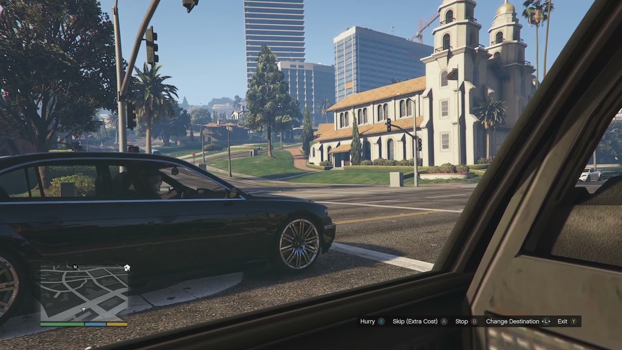 GTA V Franklin goes home from del perro pier Taxi ride