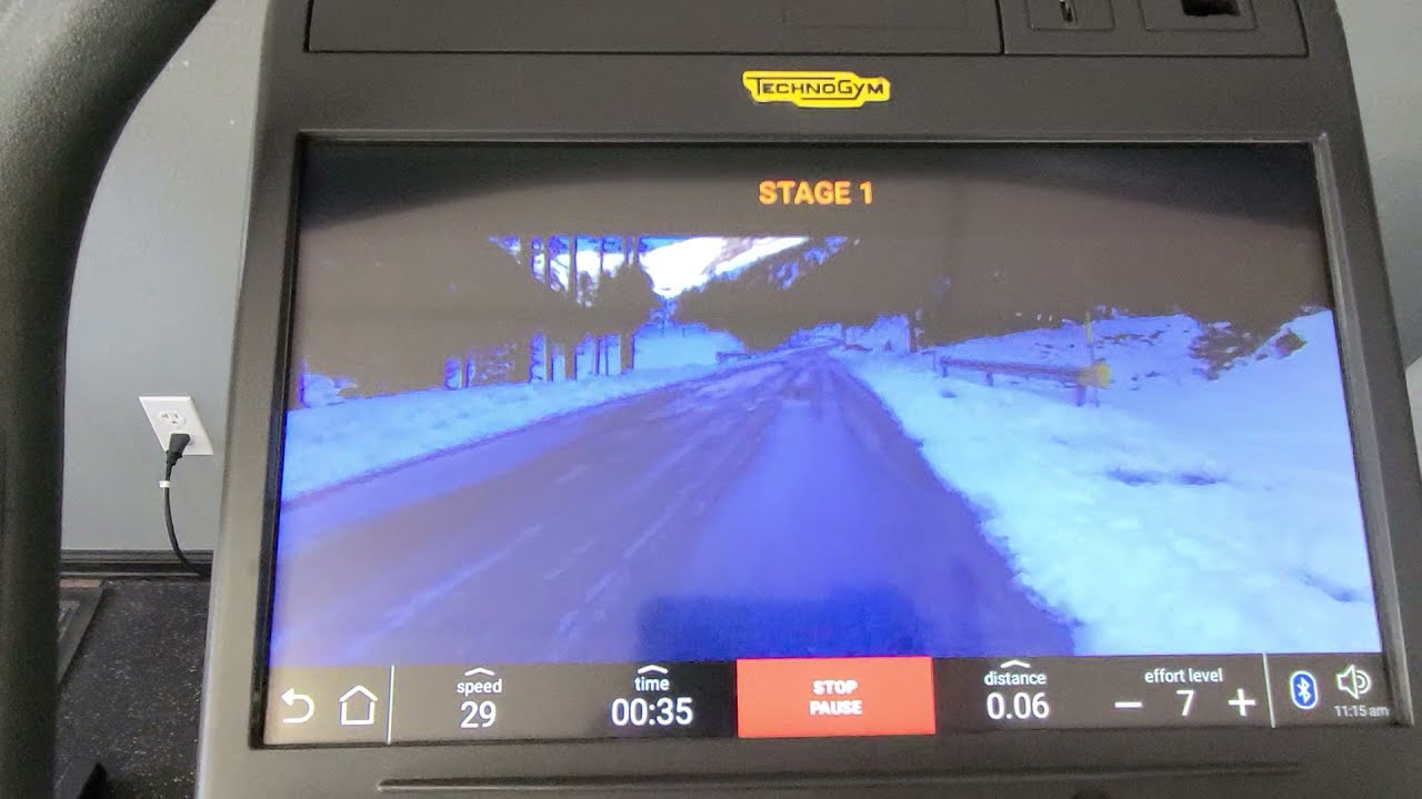 TechnoGym 1000 w/ Vision web Upright Bike