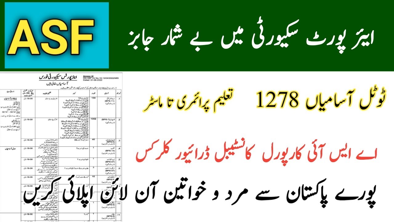 asf jobs 2022-asf jobs-asf jobs 2022 last date -asf jobs 2022 online apply -asf job information